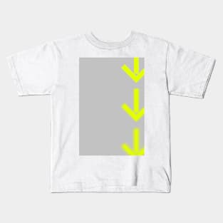 Neon yellow arrows down Kids T-Shirt